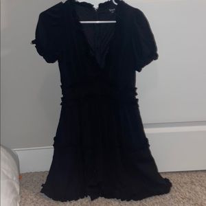 Black short sleeve dress